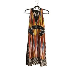 Altuzarra Dress Size 38 (USA 10) Multi Color Parrot Ikat Print Sleeveless